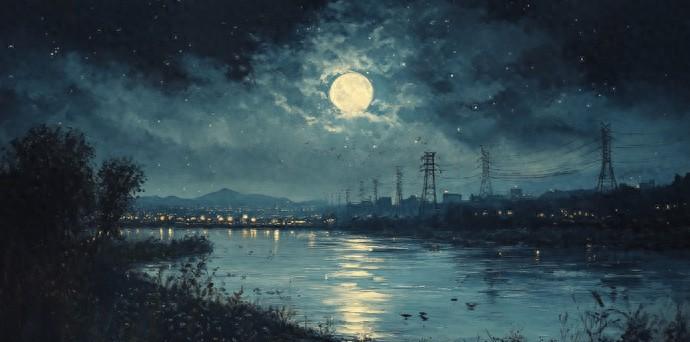 黑料不打烊2022：探索潘泾河夜间的宁静美景：星光下的河流与农田生活
